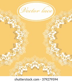 Vector Lace round ornament element background 