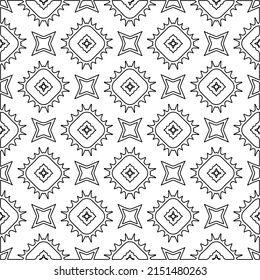 Vector lace texture, curly line ornament, black and white pattern.