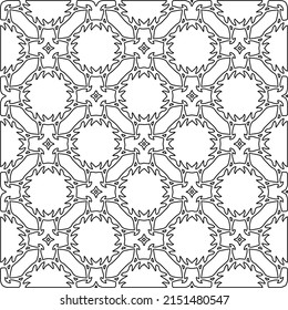 Textura de encaje vectorial, ornamento de línea rizada, patrón blanco y negro.