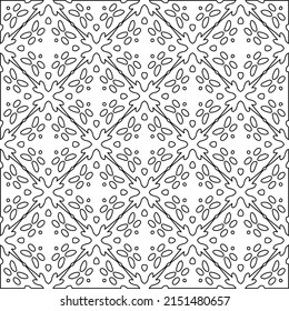 Textura de encaje vectorial, ornamento de línea rizada, patrón blanco y negro.