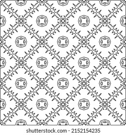 Vector lace texture, curly line ornament, black and white pattern.