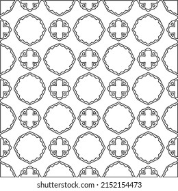 Vector lace texture, curly line ornament, black and white pattern.