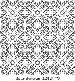 Textura de encaje vectorial, ornamento de línea rizada, patrón blanco y negro.