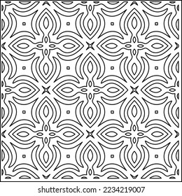 Textura de encaje vectorial, ornamento de línea rizada, patrón blanco y negro.