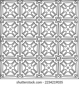 Textura de encaje vectorial, ornamento de línea rizada, patrón blanco y negro.