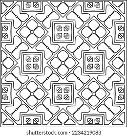 Vector lace texture, curly line ornament, black and white pattern.