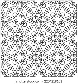 Vector lace texture, curly line ornament, black and white pattern.
