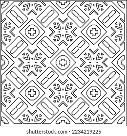 Textura de encaje vectorial, ornamento de línea rizada, patrón blanco y negro.