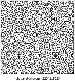 Textura de encaje vectorial, ornamento de línea rizada, patrón blanco y negro.