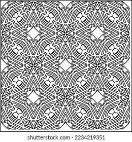 Textura de encaje vectorial, ornamento de línea rizada, patrón blanco y negro.