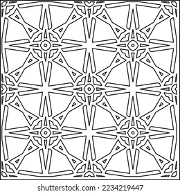 Textura de encaje vectorial, ornamento de línea rizada, patrón blanco y negro.