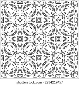 Textura de encaje vectorial, ornamento de línea rizada, patrón blanco y negro.