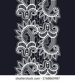 Vector lace tropical seamless pattern