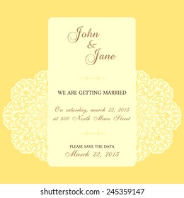 Vector  lace vintage card