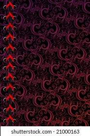 Papel de fondo de pantalla oscuro con barniz floral