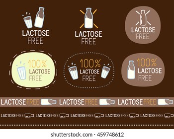 vector lactose free signs
