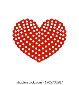 Vector Lacy heart made from smaller points, Valentines card.