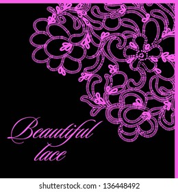 vector lacy vintage floral design