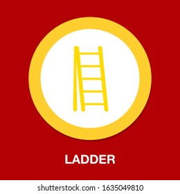 vector Ladder illustration - business success concept, career steps challenge