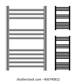 rieles de toallas de escalera vectorial radiadores de calefacción central de baño
