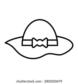 Diseño de iconos de contorno de Sombrero para Vecinas
