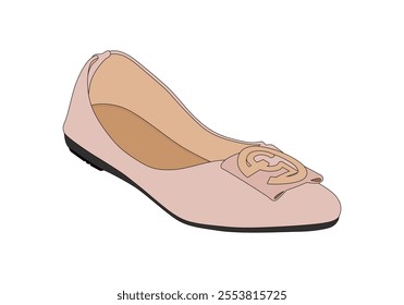 Vector ladies Shoes, Ladies shoes outline, sketch, outline illustration, vector drawing. Shoes isolated on white background, vector illustration. Line art, women shoes.