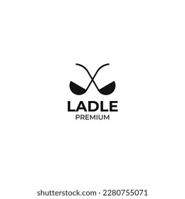 Vector ladle soup logo design concept illustration idea