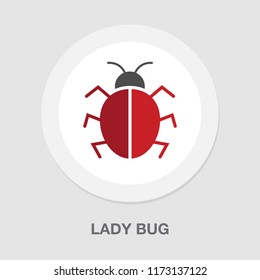 vector lady bug icon