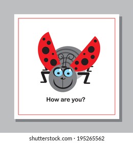 vector ladybird greeting card 