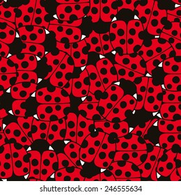 vector ladybird seamless background. 