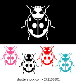 Vector ladybug icons