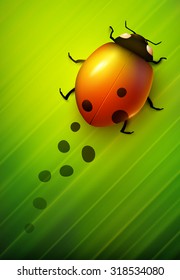 Vector ladybug losing its spots