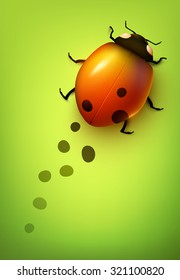 Vector ladybug losing its spots