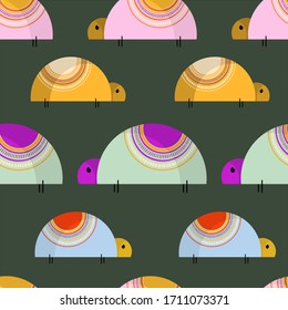 Vector ladybugs pattern. Seamless repeated pattern can be used for wallpaper, pattern, backdrop, surface textures. Bug