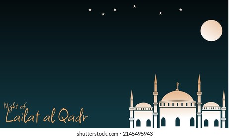 vector with the lailatul qadar theme, can be used for infographics on empty spaces, background art