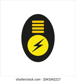 lámpara vectorial con símbolo eléctrico y sencillo
