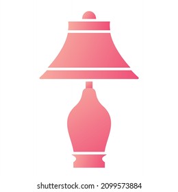 Diseño de iconos de gradiente de glifo de la lámpara vectorial
