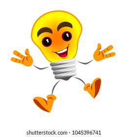 Vector of Lamp, the happy shine idea