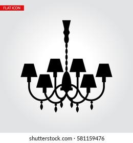 Vector lamp icon. It can be used as - logo, pictogram, icon, infographic element.