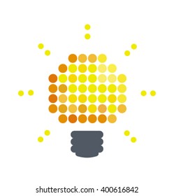Vector lamp icon dot