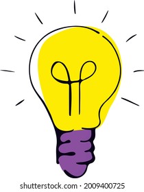 Vector lamp icon for websites