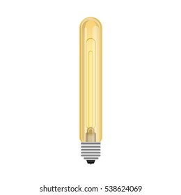 Vector lamp isolated on white background. Yellow light