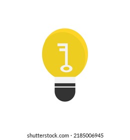 vector lamp with key in the middle design illustration