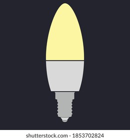 lámpara vectorial. Vector de icono de bombilla. Diseño de símbolos de icono de ideas