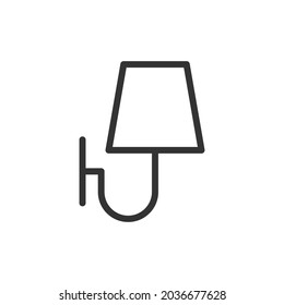 Vector lamp line icon. Symbol in trendy outline style. Vector illustration isolated on a white background. 