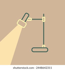 Vector lamp logo. Color lamp icon for home. The table lamp shines vector. Cozy atmosphere from the light of the lamp vector.
