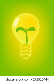 Vector lamp with natural leaf