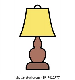  Vector Lamp Outline Icon Design
