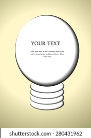 Vector : Lamp papercard and space for text