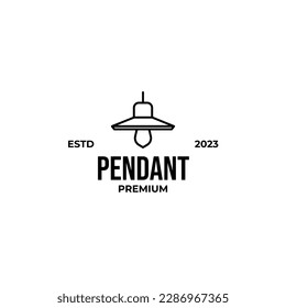 Design-Konzept für Vektorlampen-Anhänger-Logo-Design-Idee